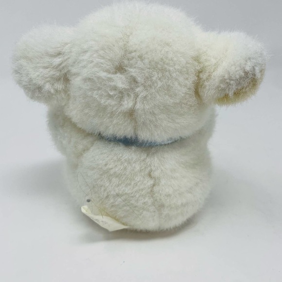Vintage Shilla Little Lamb Plush Stuffed Animal 90's with blue ribbon #Hg4 - Picture 2 of 8